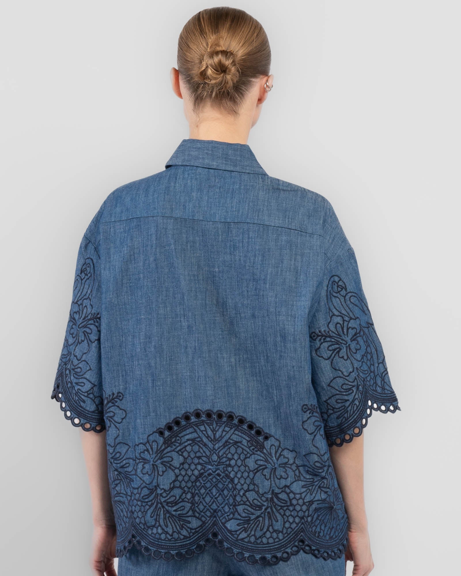 Coco Embroidered Denim Shirt