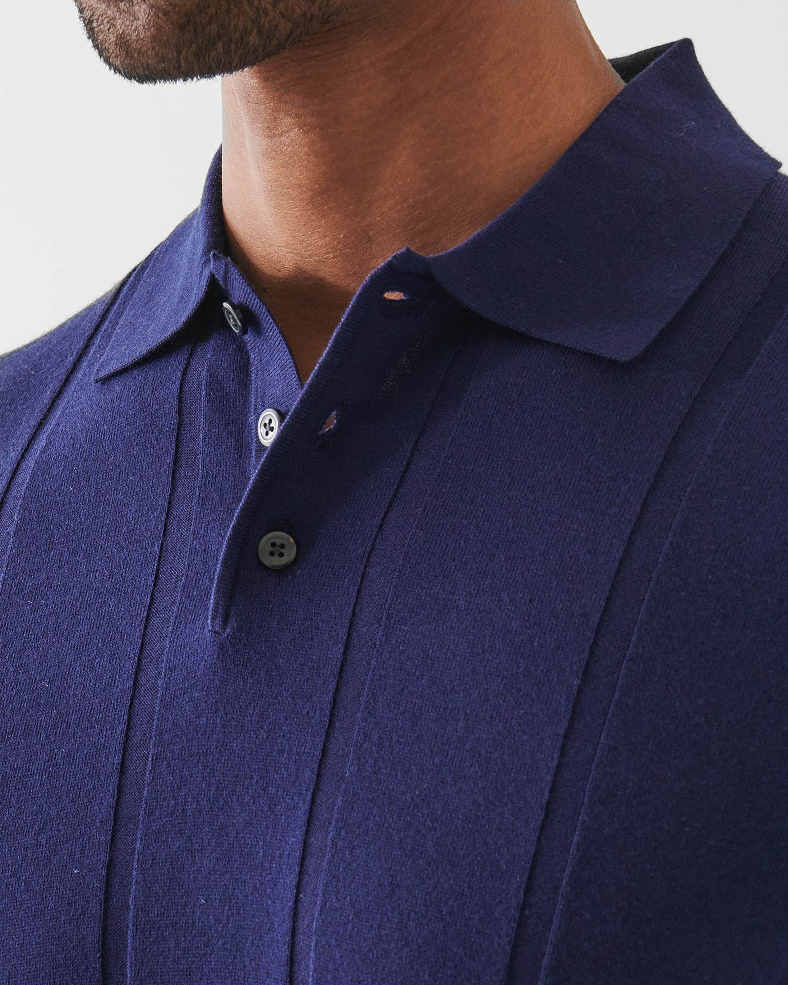 Short Sleeve Button Polo Sweater