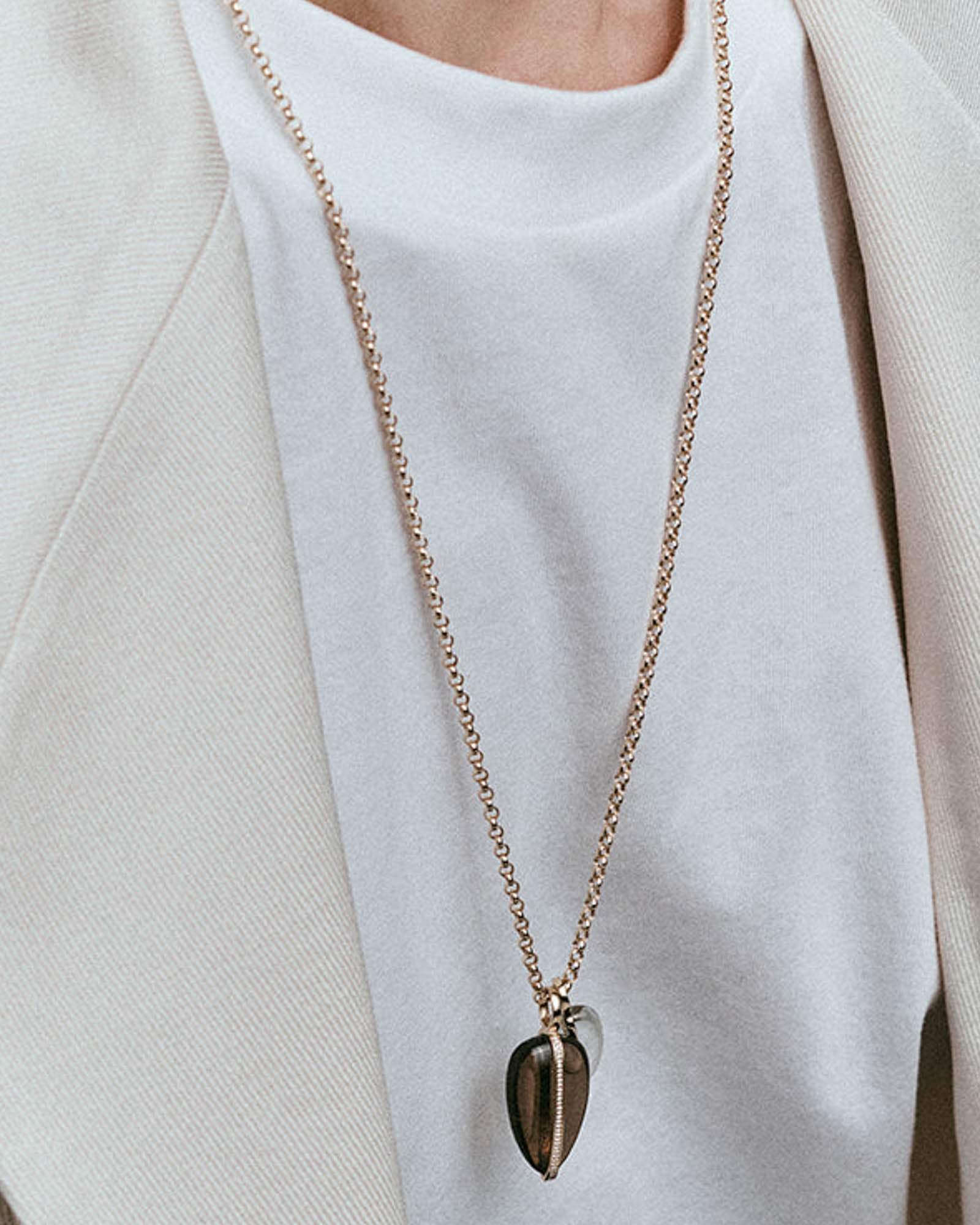 Grand pendentif galet
