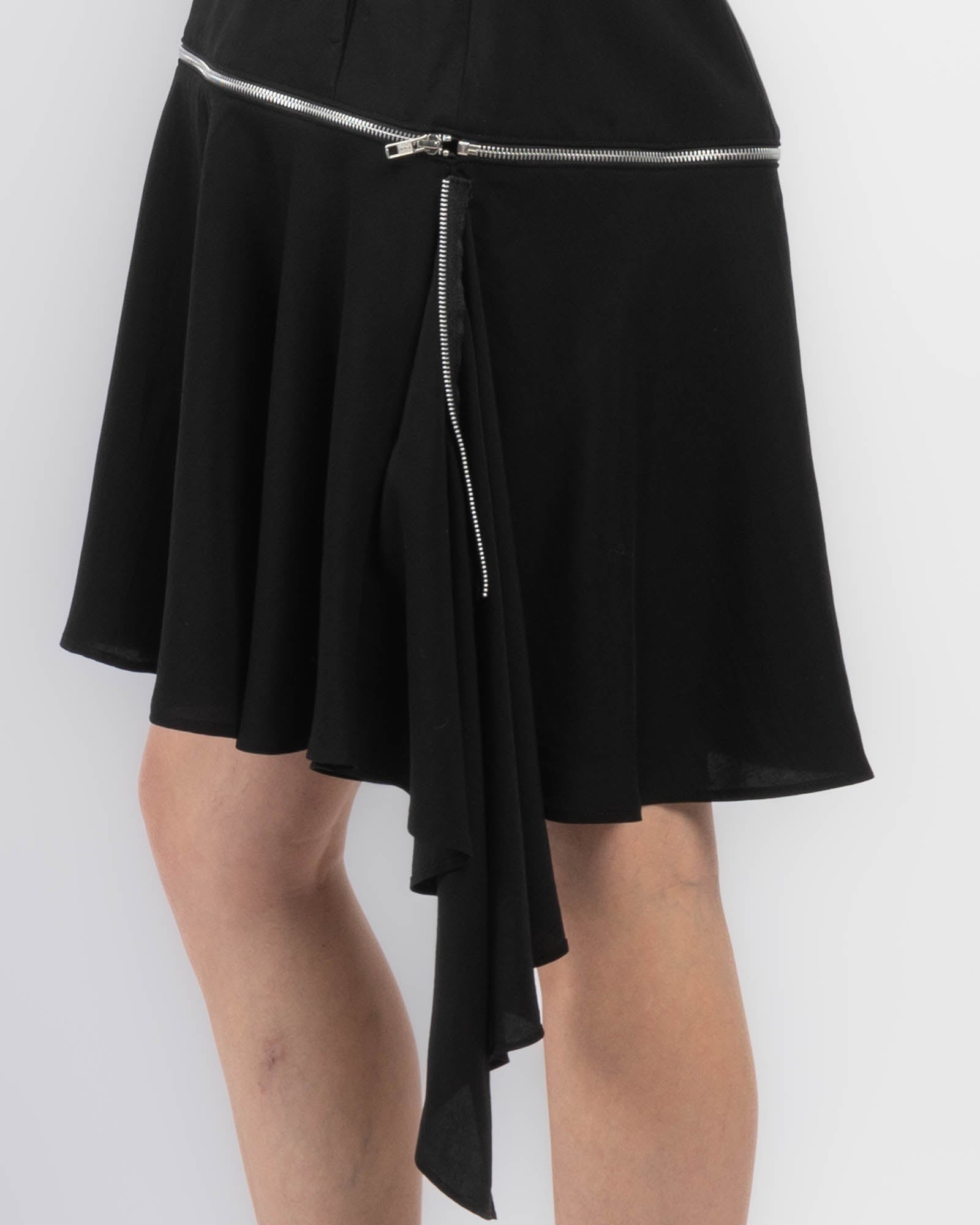 Zip One-Shoulder Dress