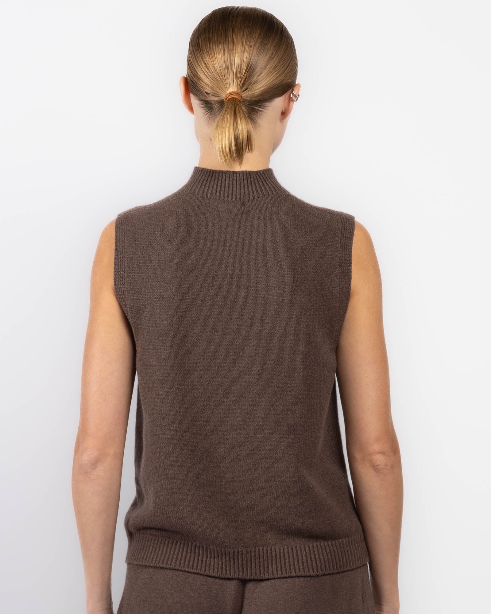 Sleeveless Turtleneck Sweater