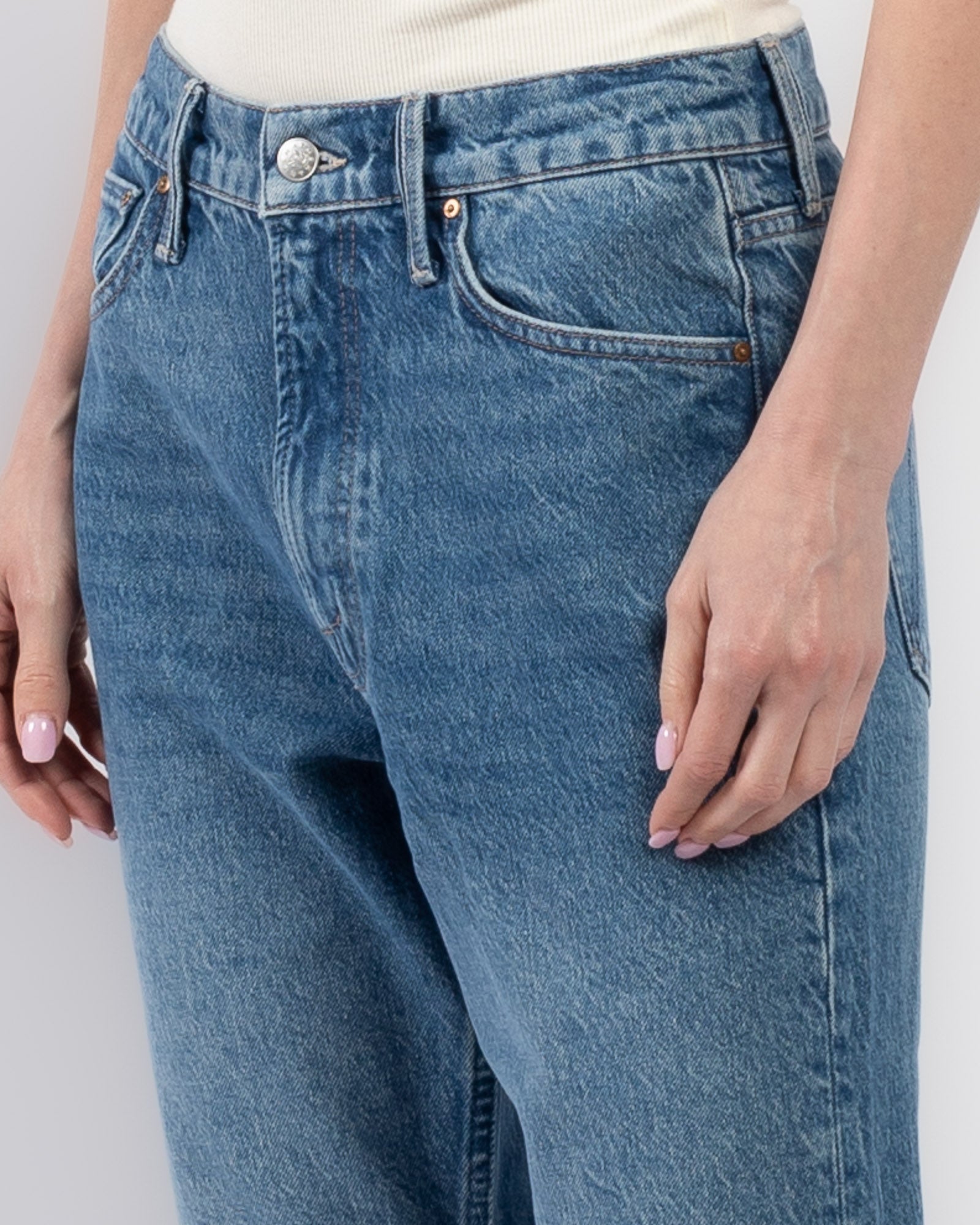 Jean à talons compensés