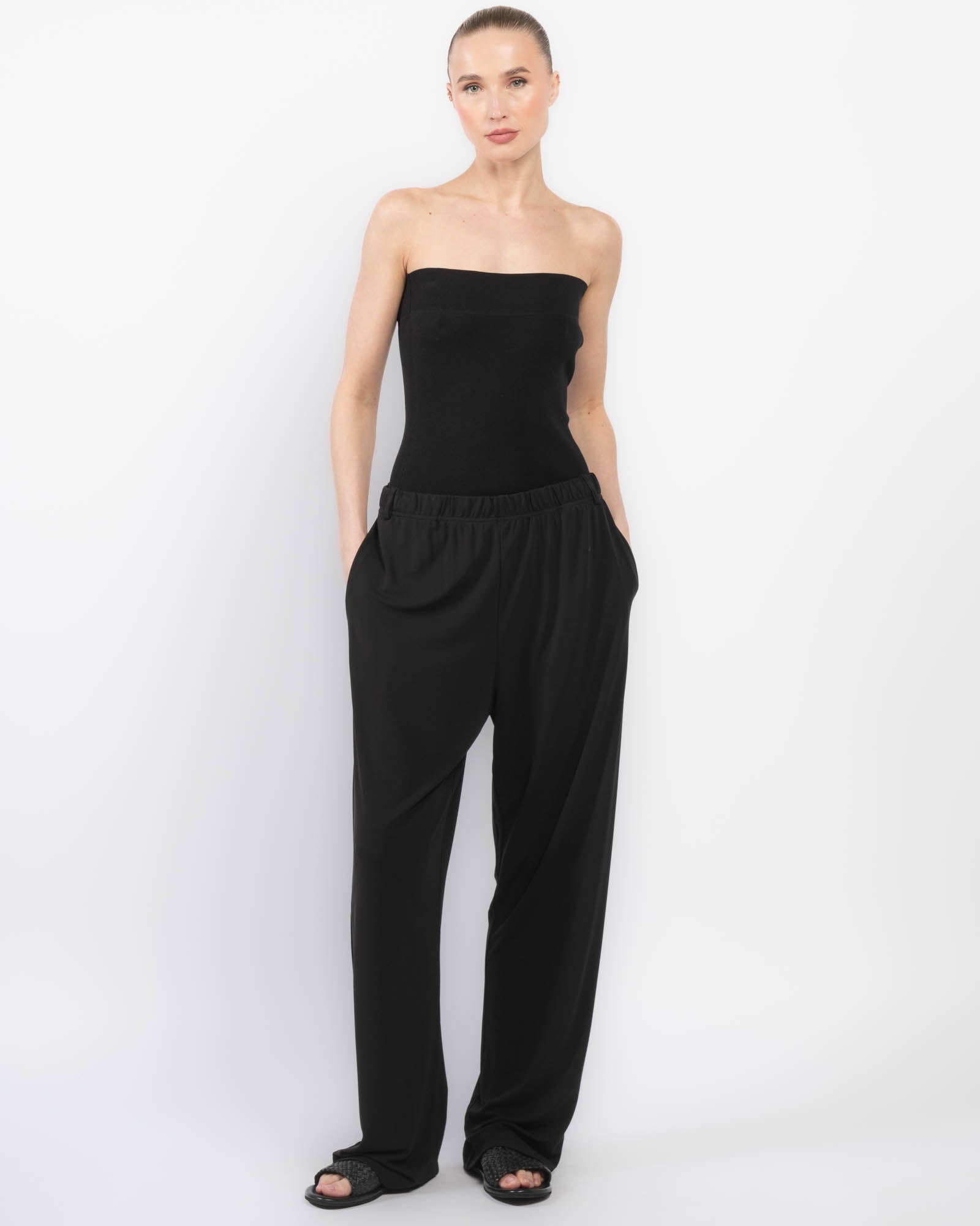 Haut sans bretelles en tricot