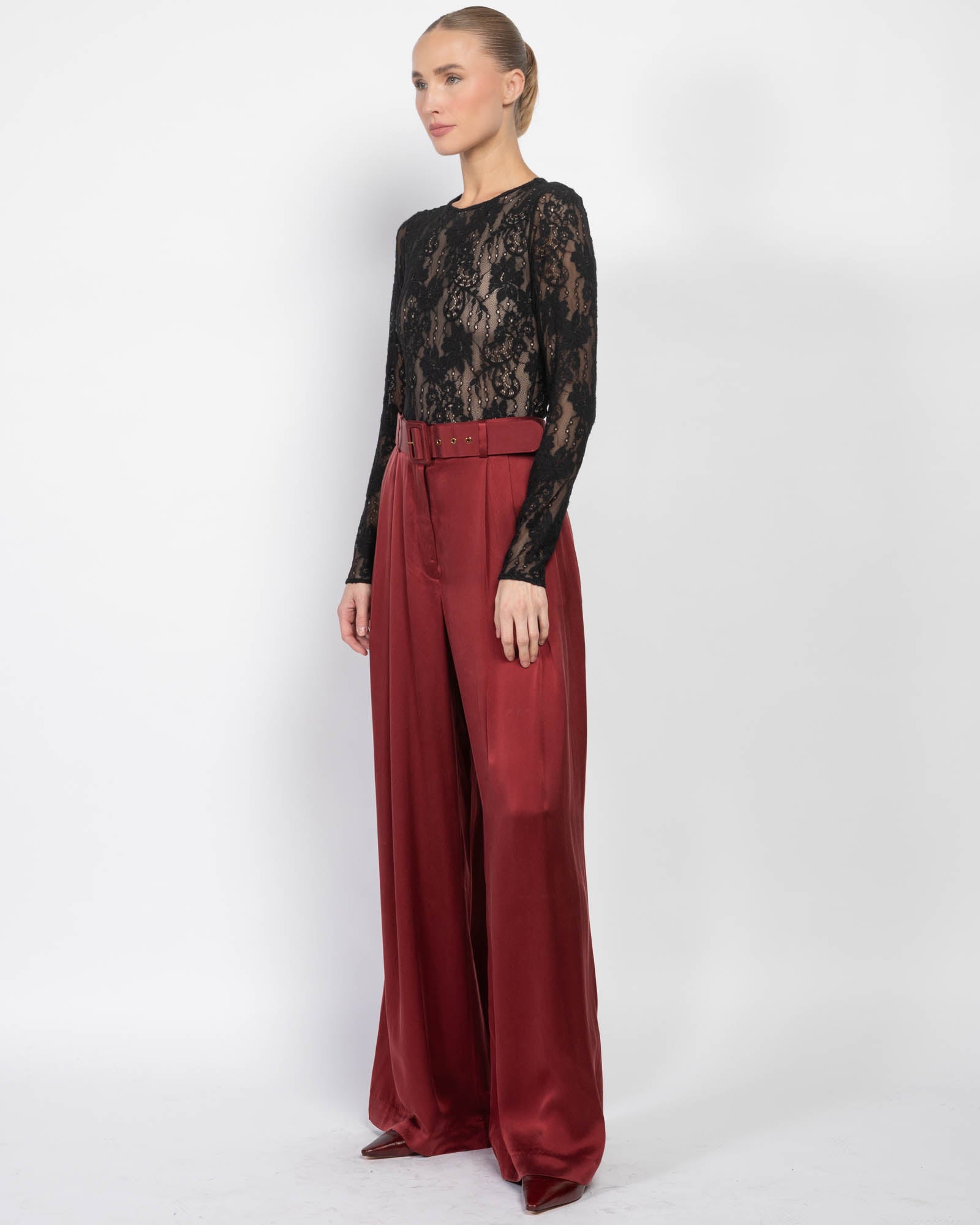Silk Tuck Trousers