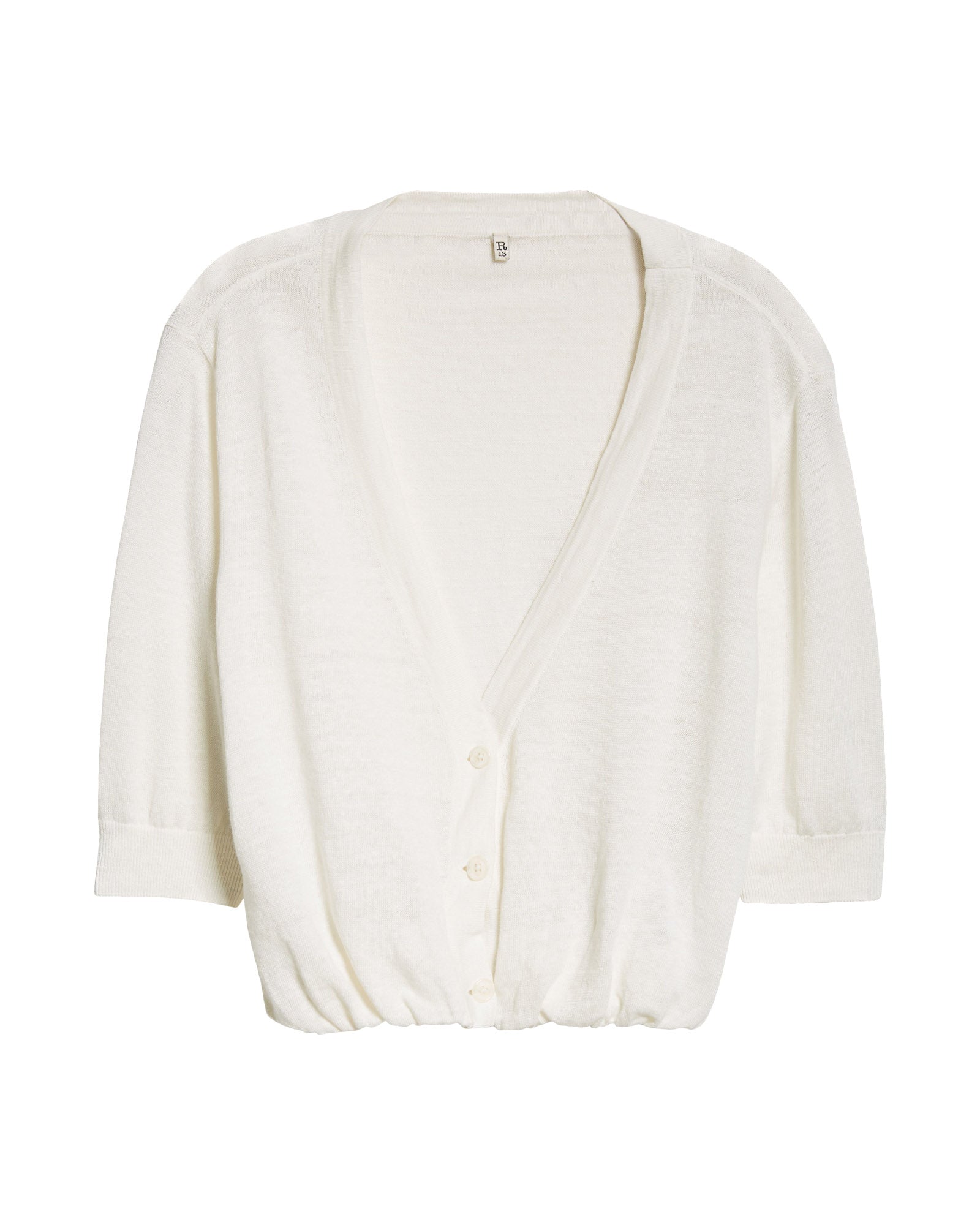 Elbow Sleeve Balloon Cardigan