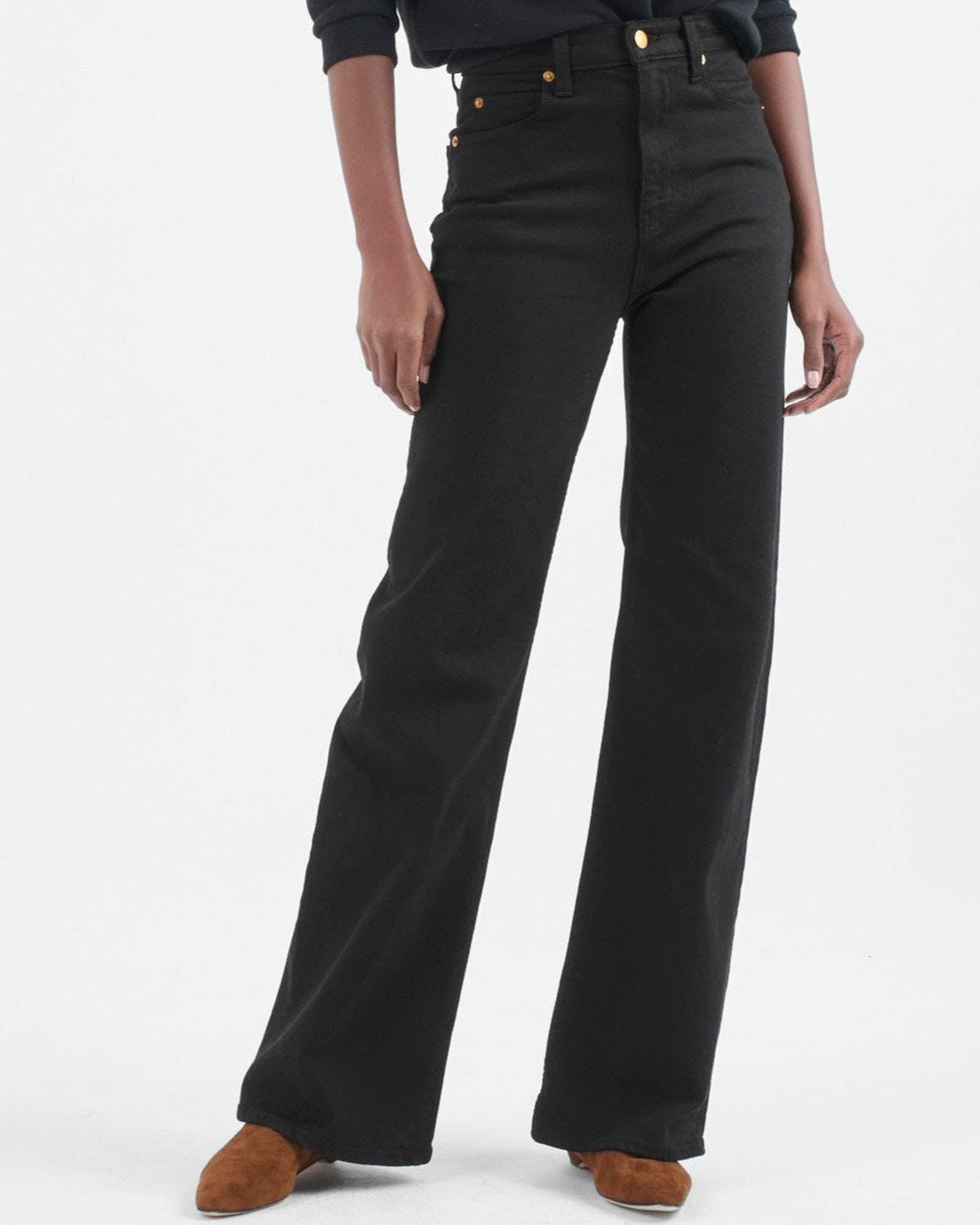 Jean en denim froissé