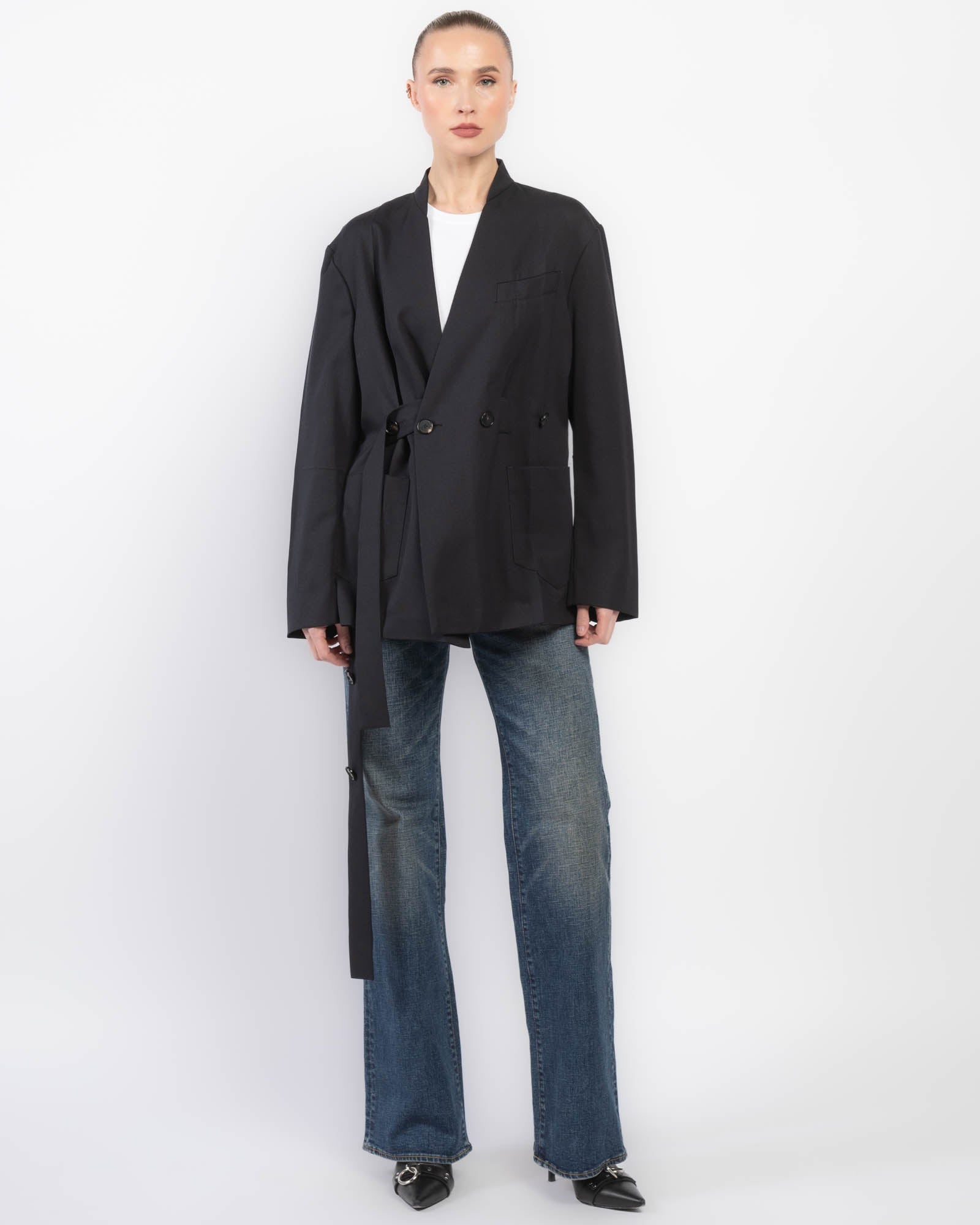 No Lapel Origami Jacket