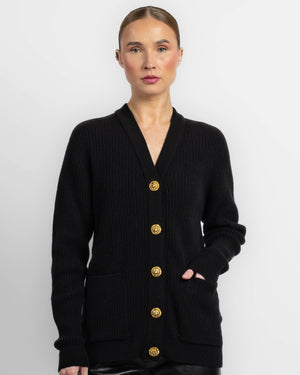 Buttoned Cashmere Cardigan