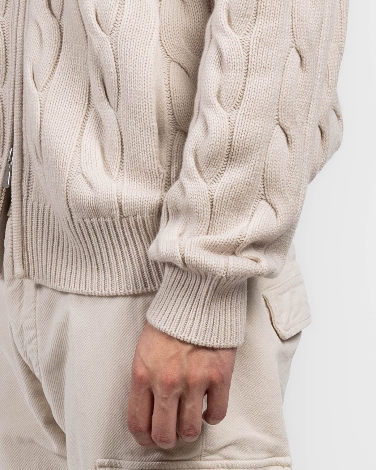 Cable Zip Sweater