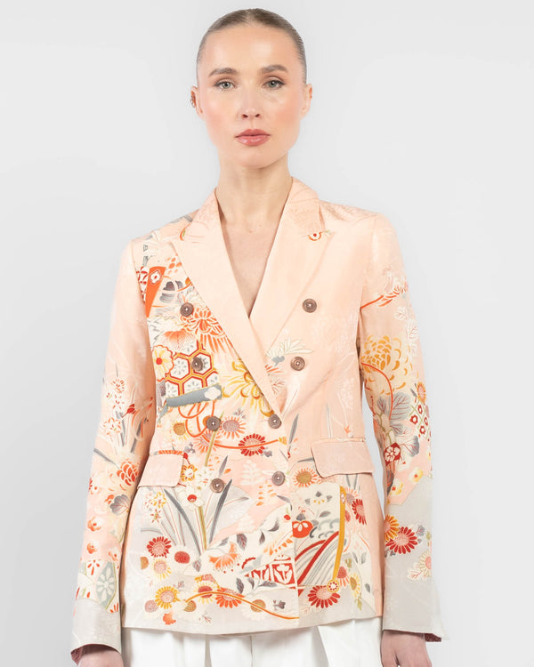 Double-Breasted Traditional Kimono Jacket
