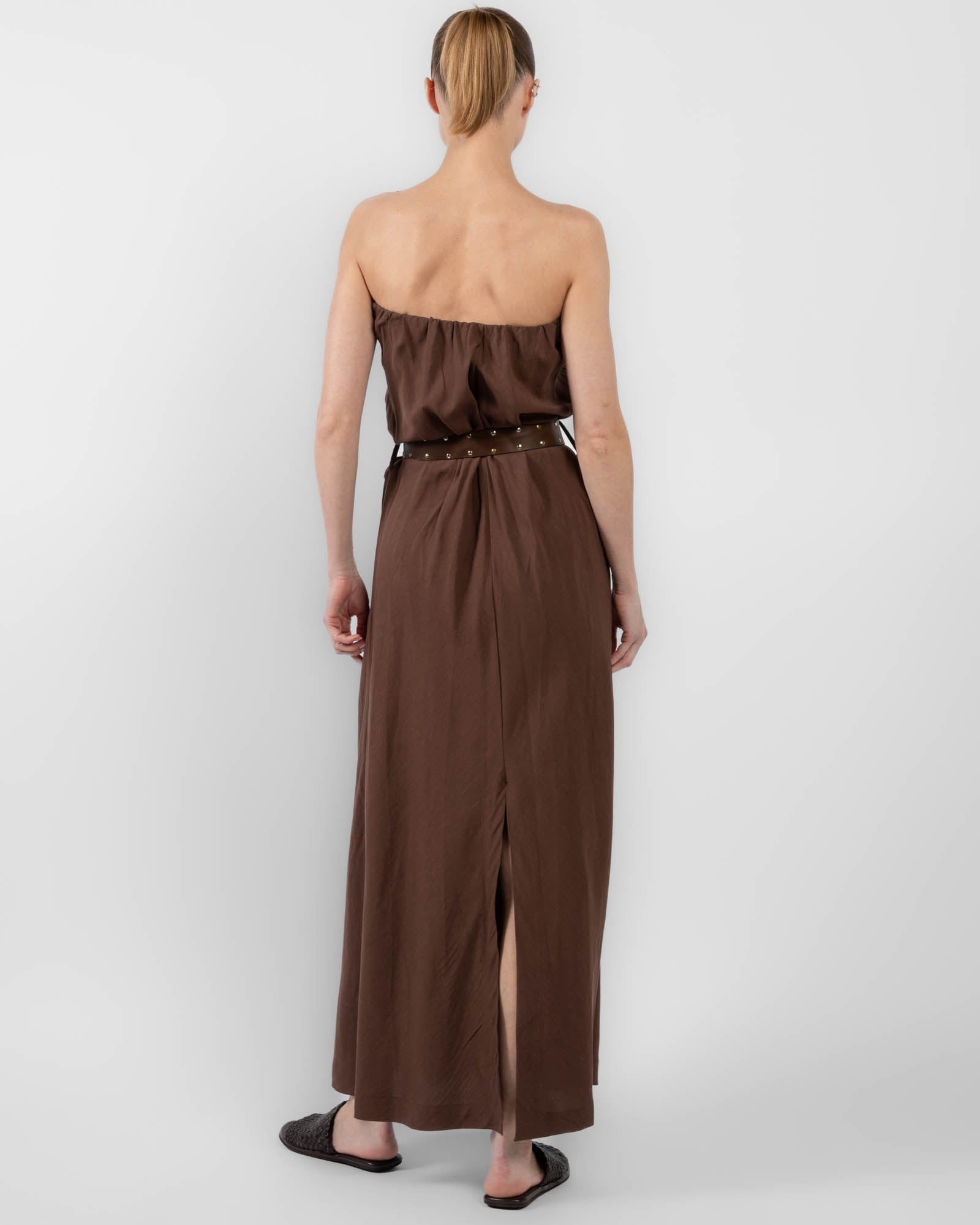 Belt Strapless Dress