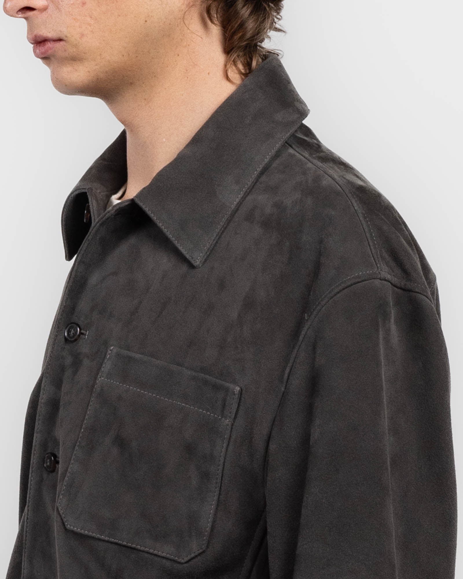 Blouson aviateur en daim