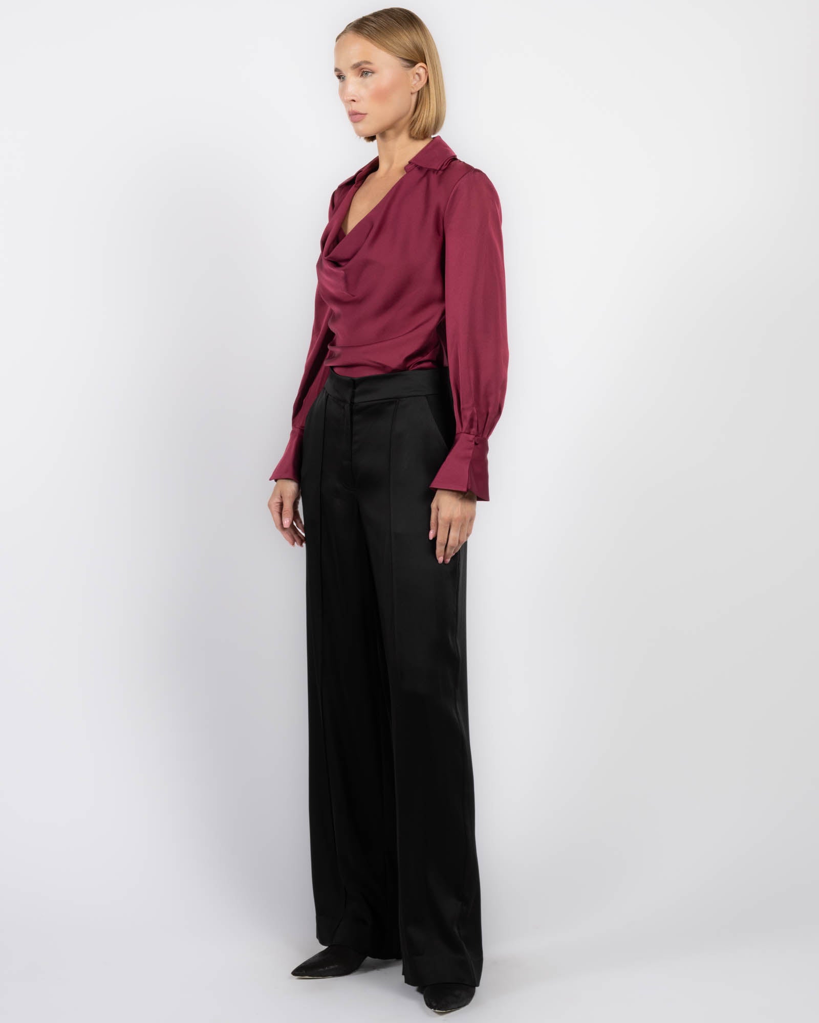 Symone Long Sleeve Cowl Top