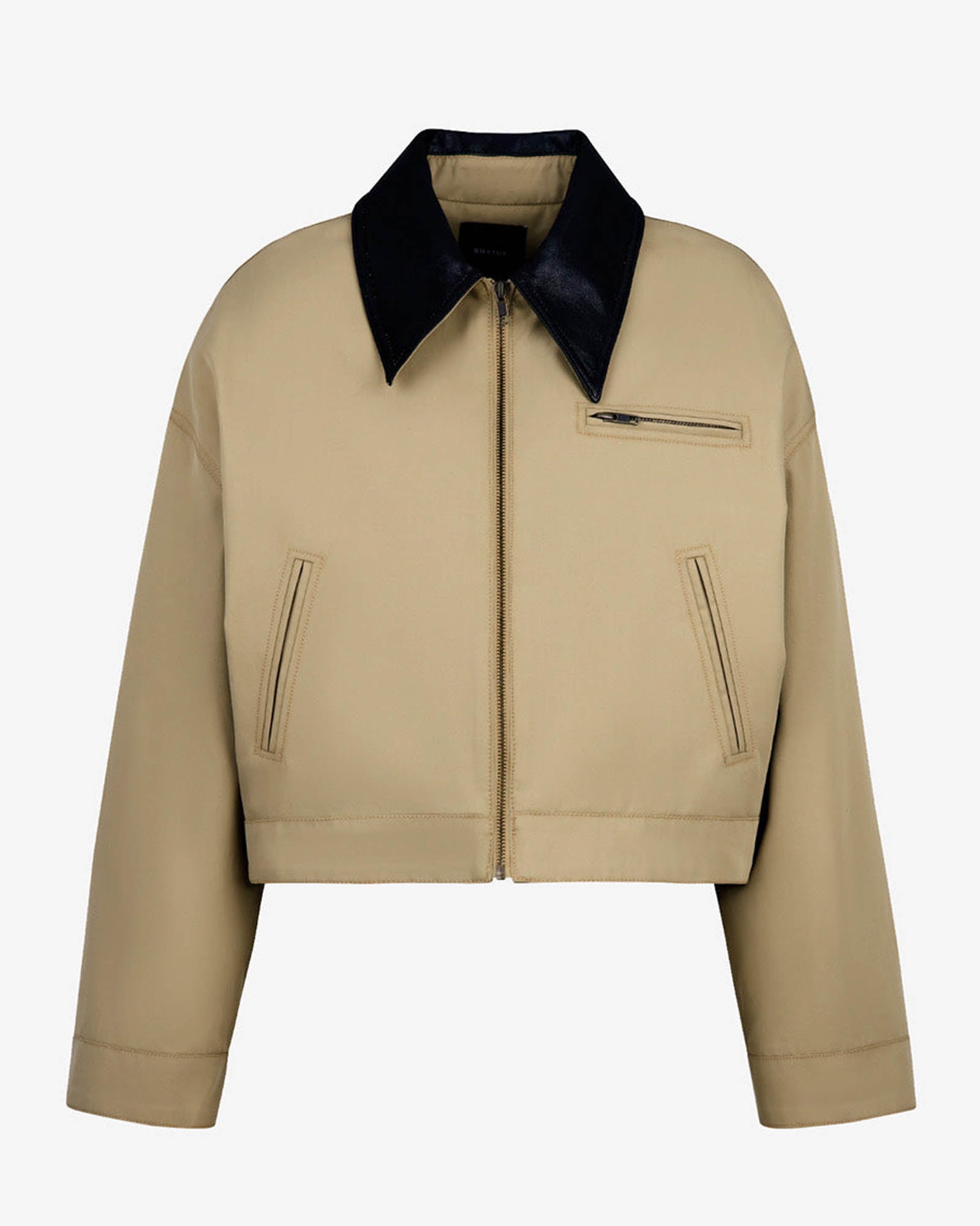 Leather Block Jacket