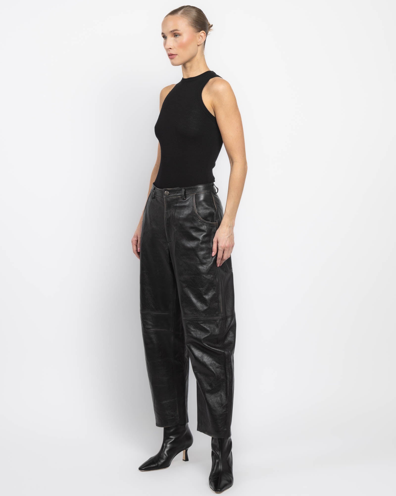 Pantalon en cuir Giorgio Brato X Jade