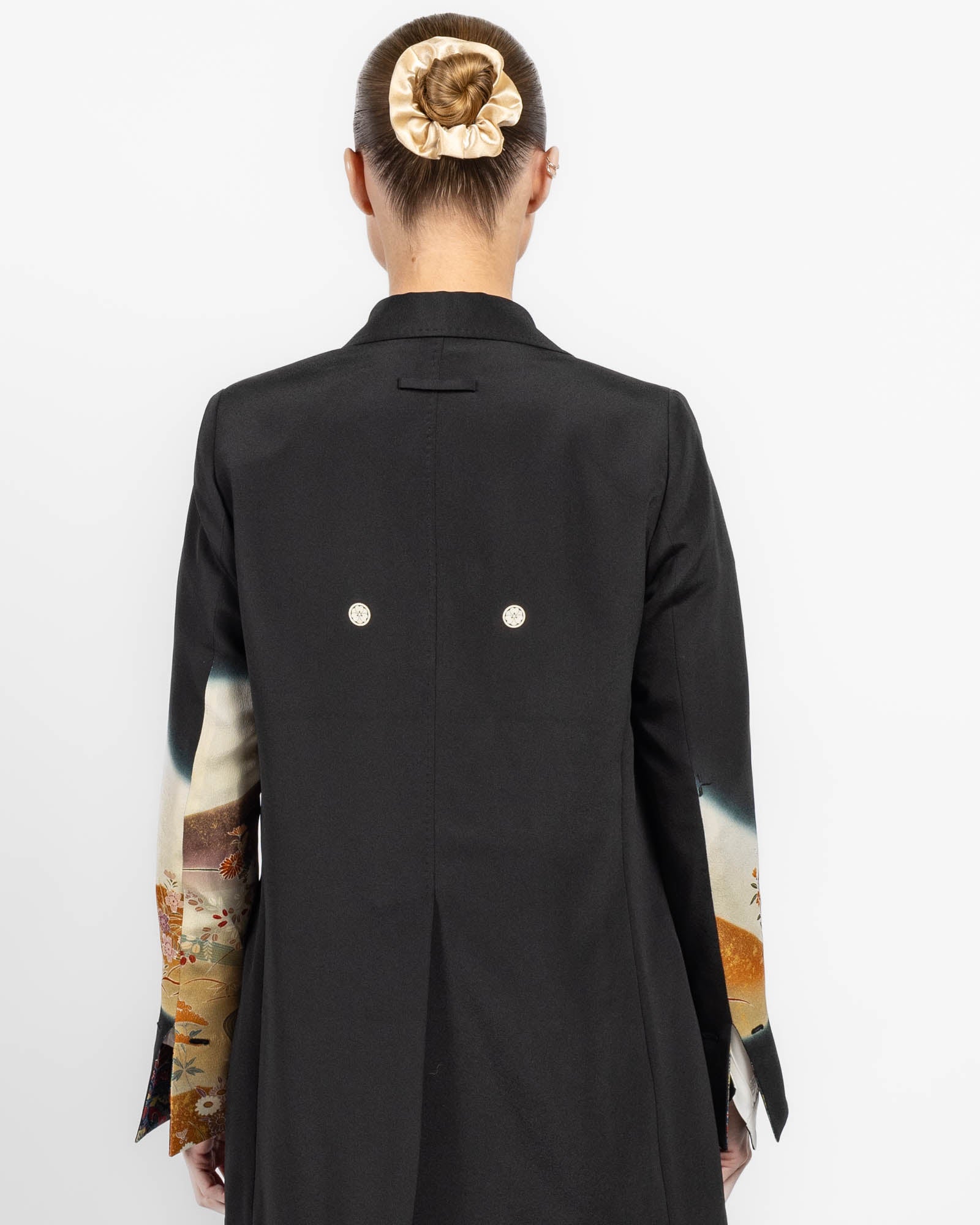 Flared Double-Breasted Kimono Jacket