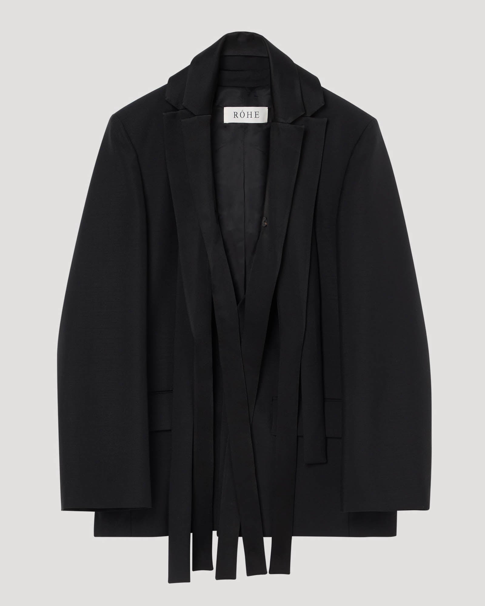 Deconstructed Satin Lapel Suit