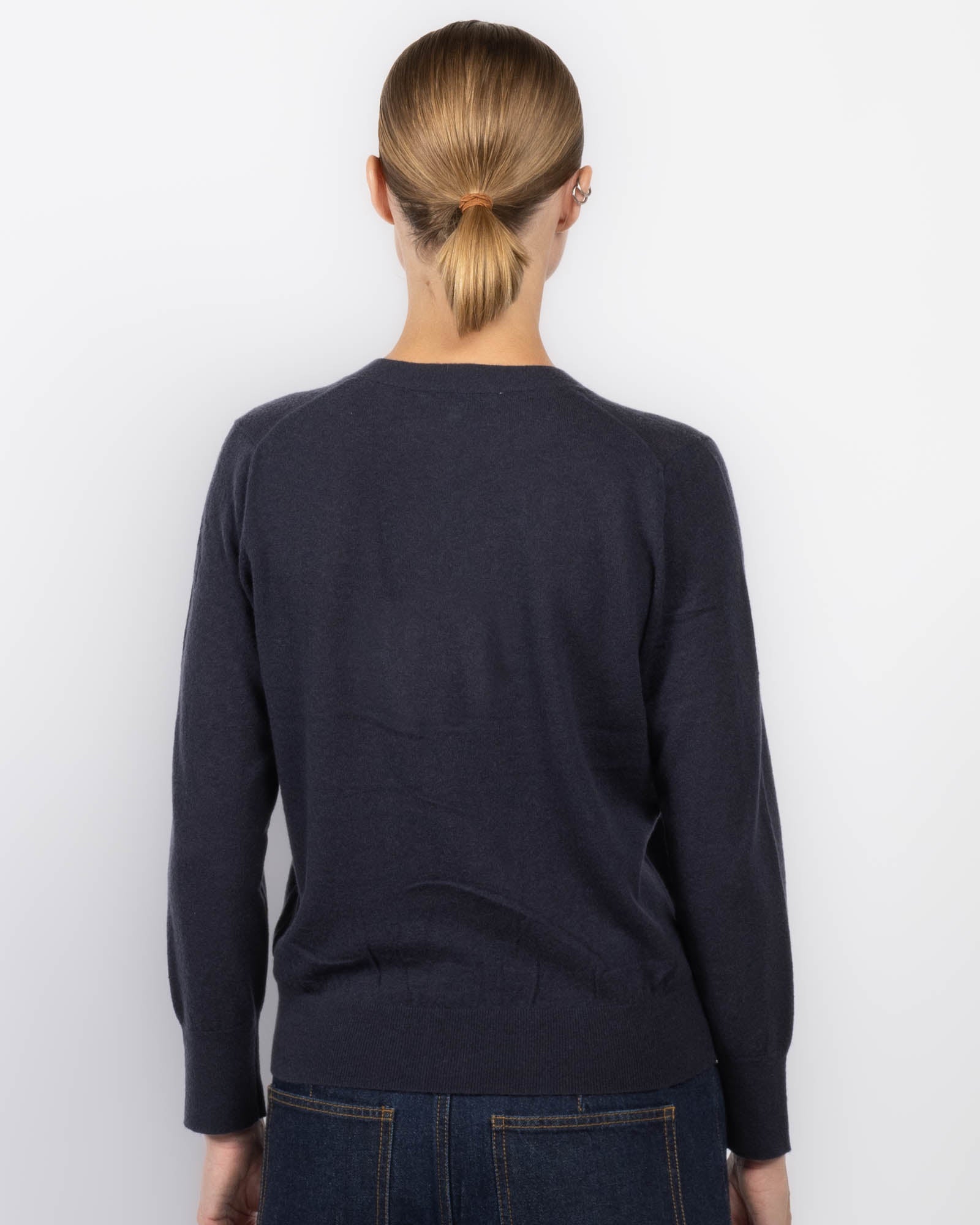 Skinlike V-Neck Button Cardigan