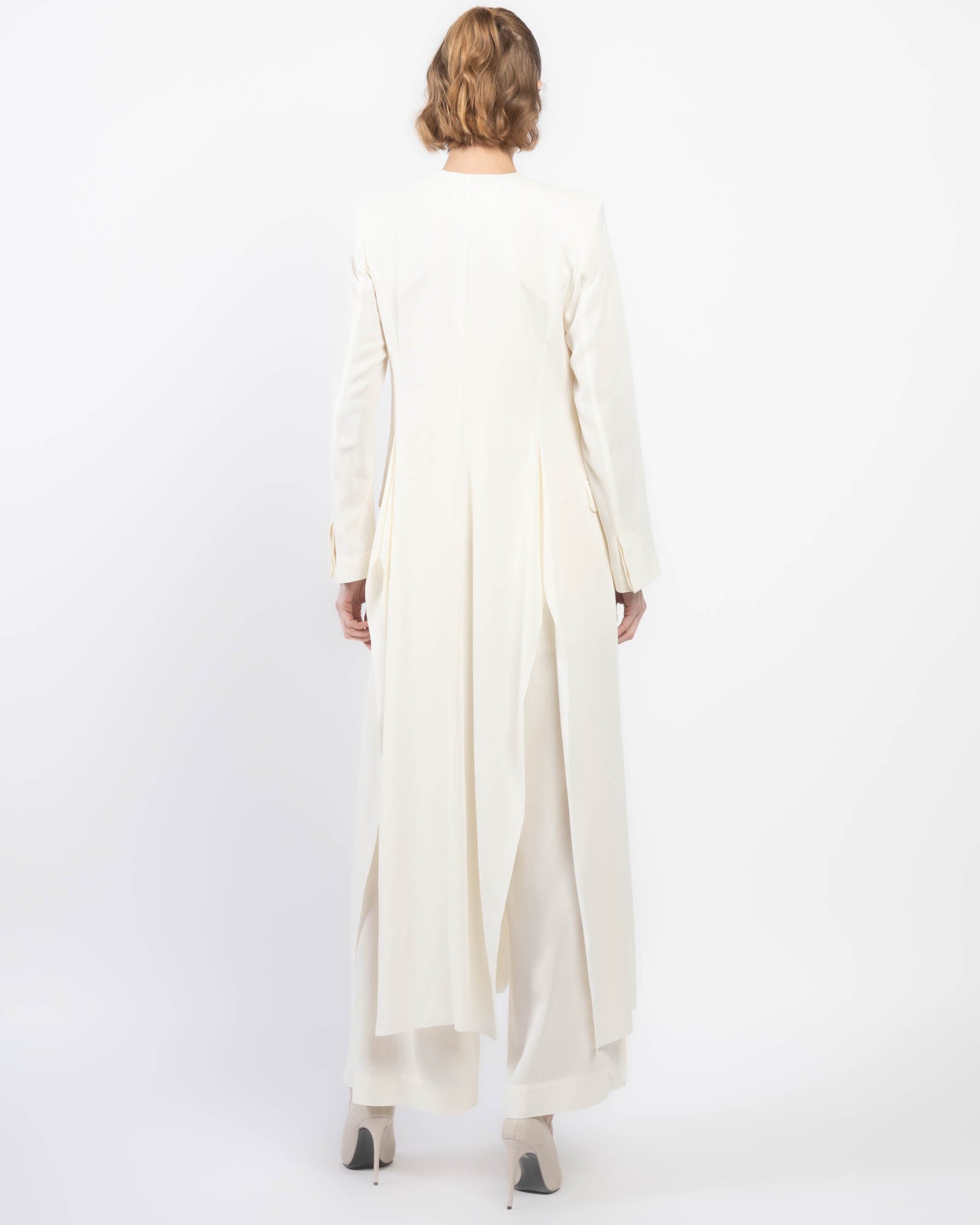 Manteau long en laine