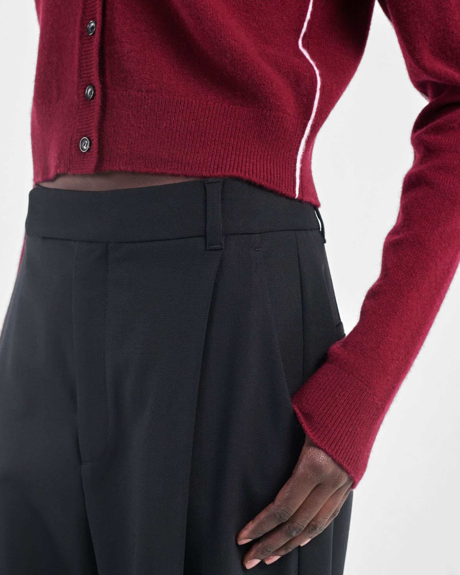 Cardigan rétréci en V