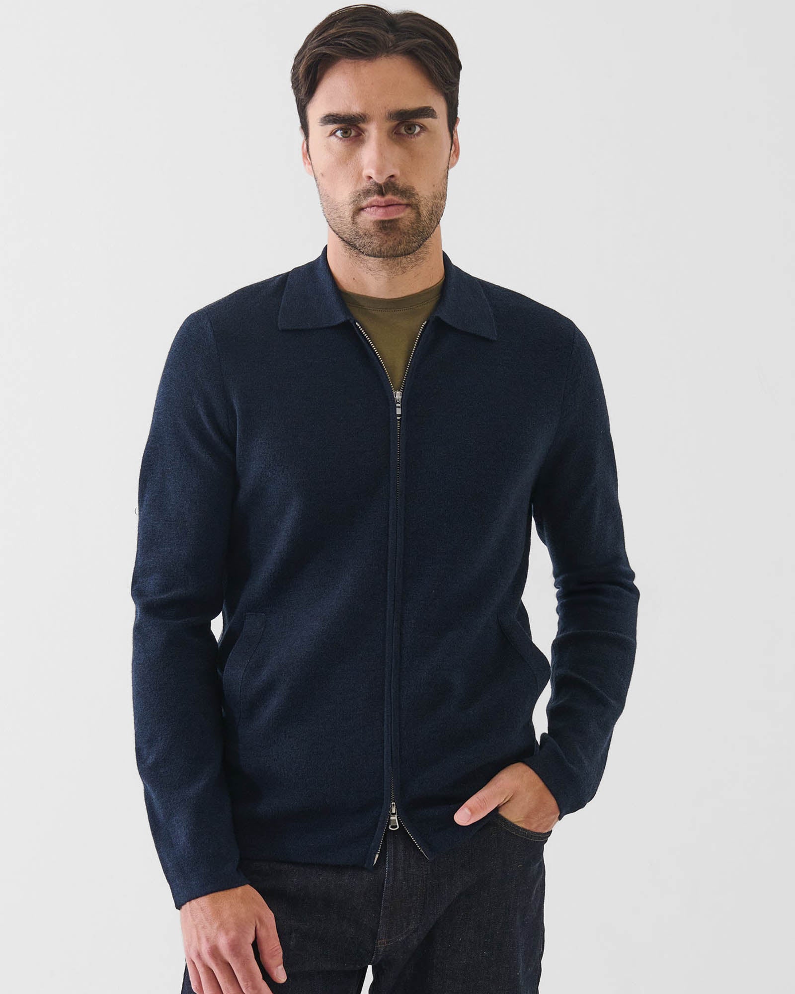 Chemise demi-zip Milano