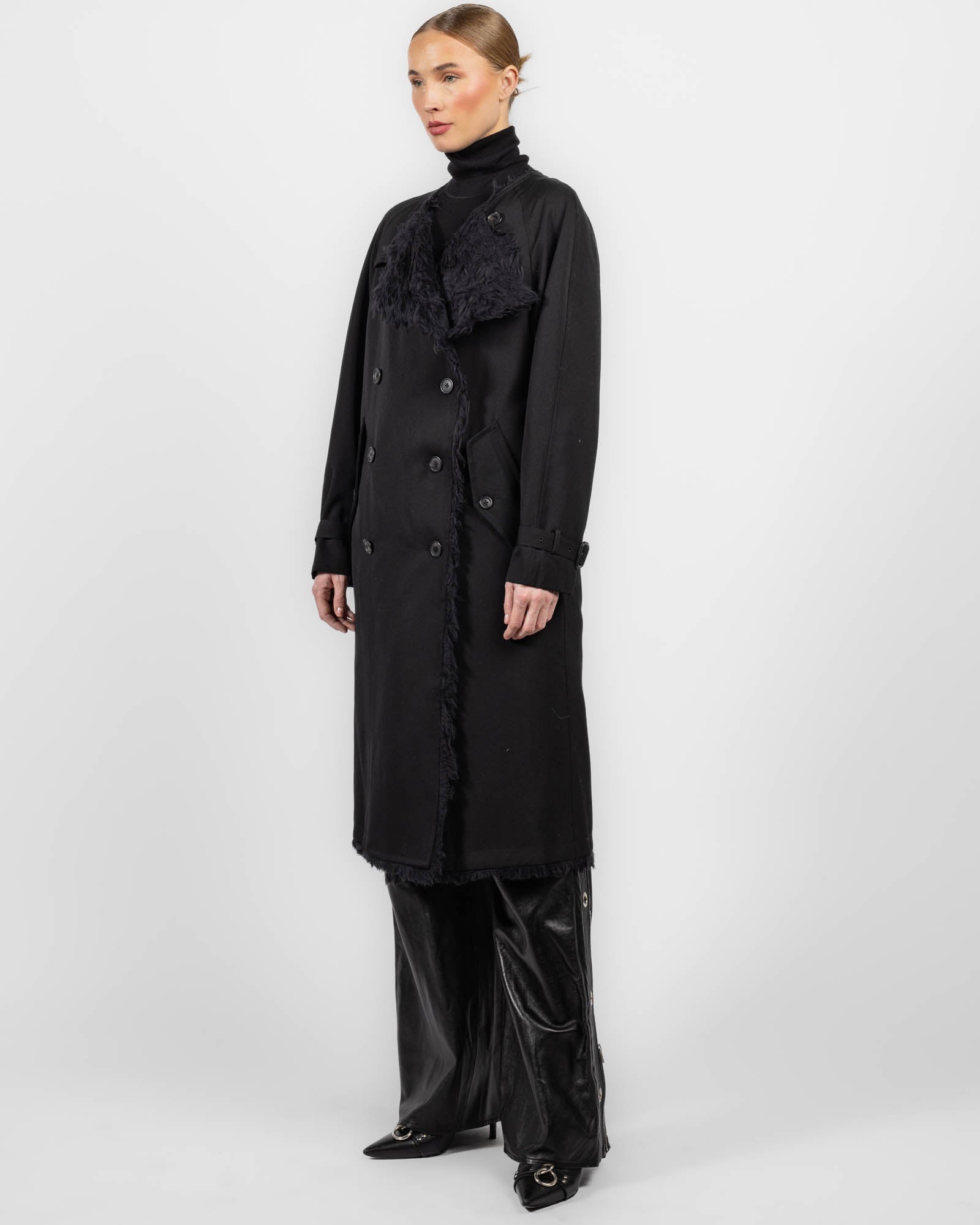 CLANE ★ REVERSIBLE MILITARY LONG COAT R13 Reversible Trench Coat Liner