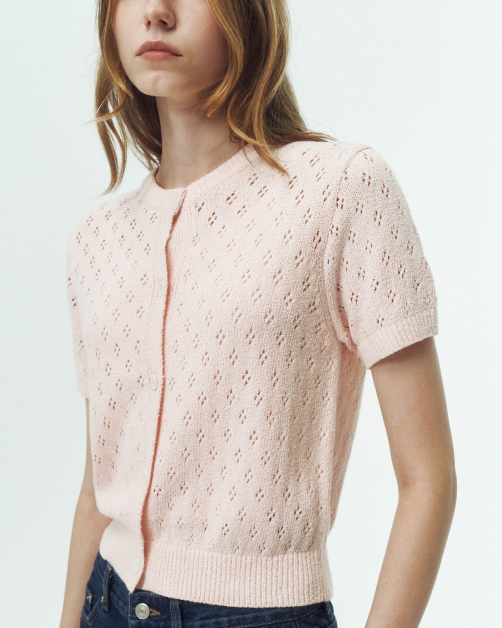 Crochet Short Sleeve Cardigan