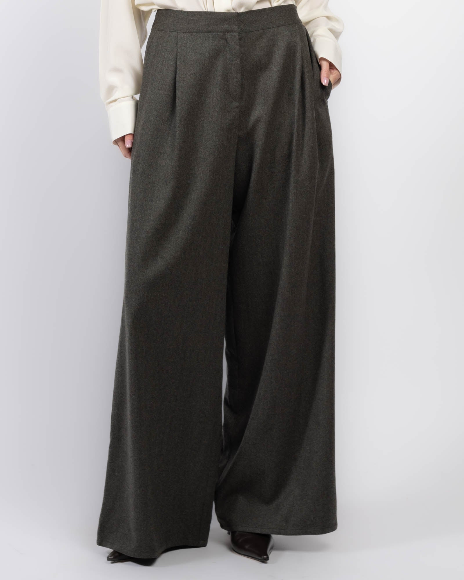 Flannel Wool Trousers