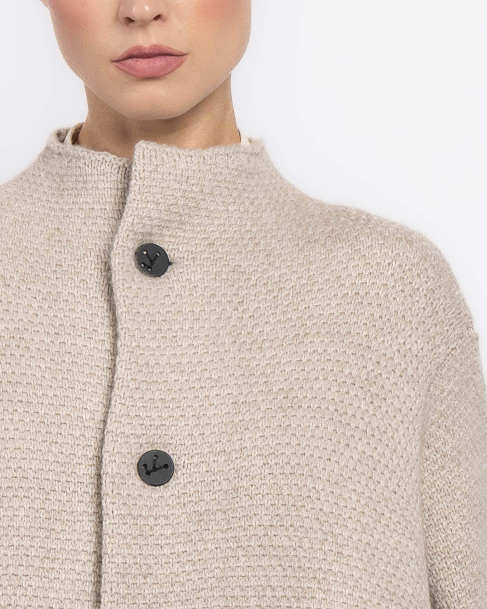 Knit Long Wrap Coat