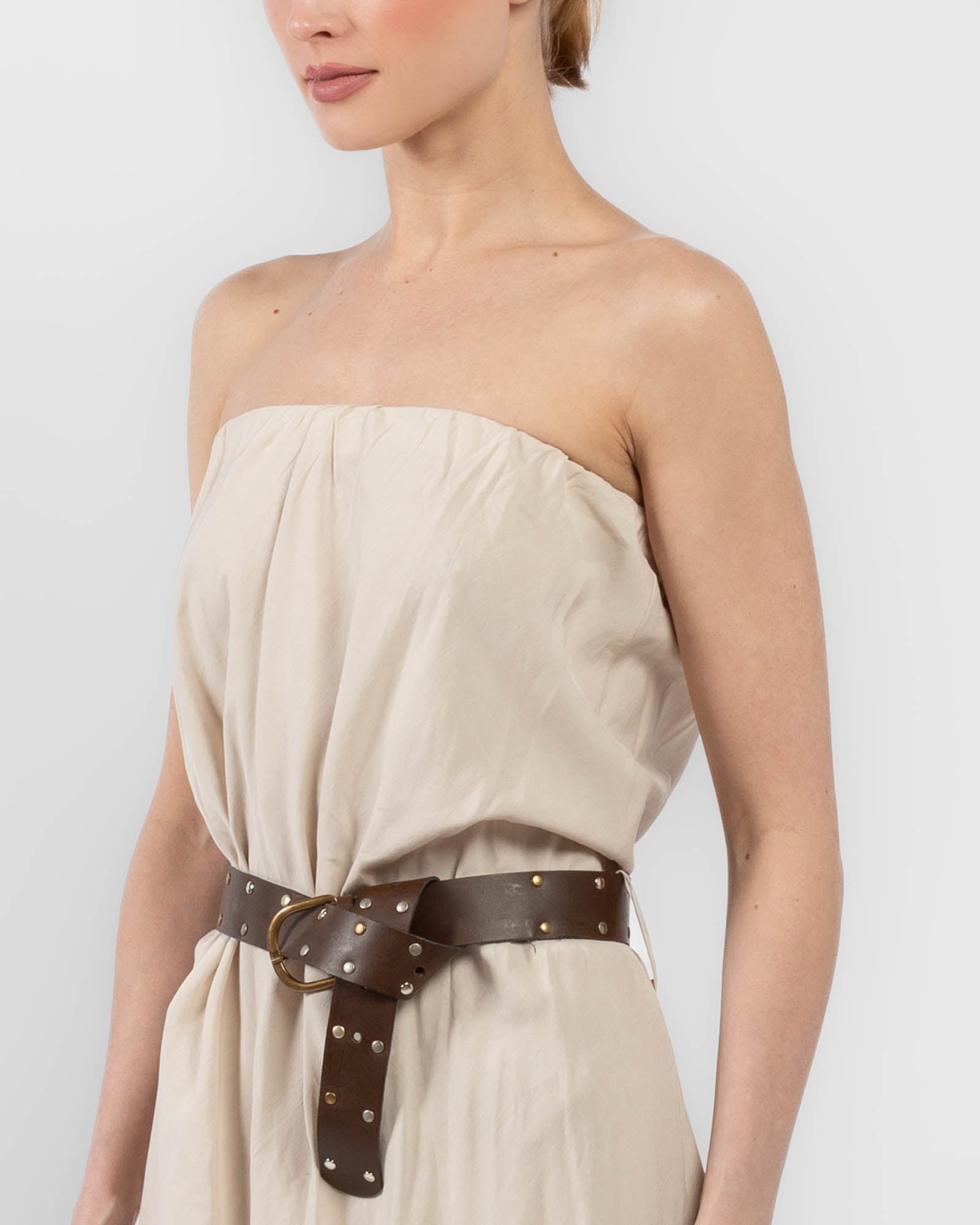 Belt Strapless Dress