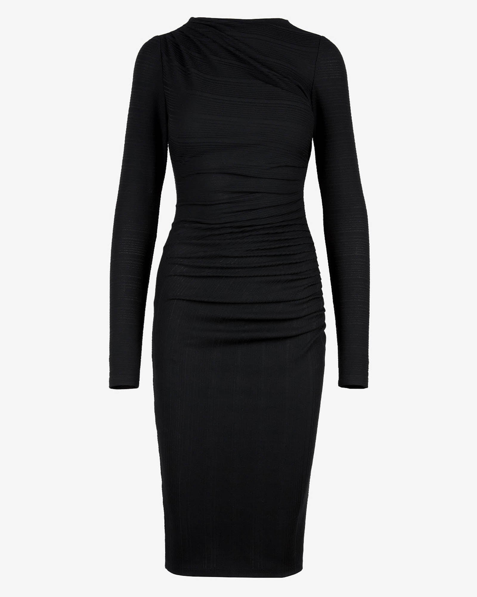 Robe mi-longue froncée