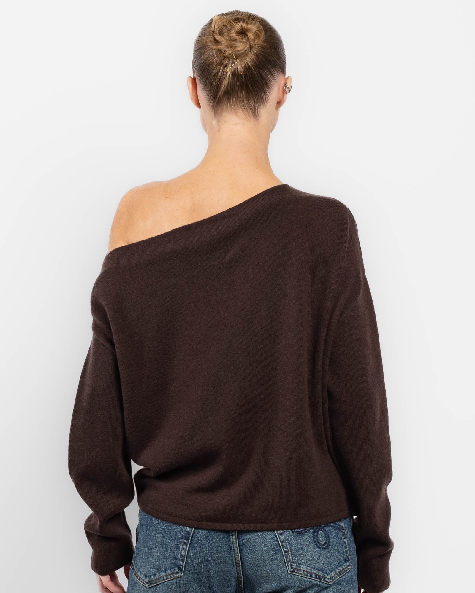 Long Sleeve Asymmetrical Drape Sweater