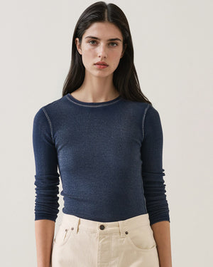 Long Sleeve Vintage Ribbed Crewneck