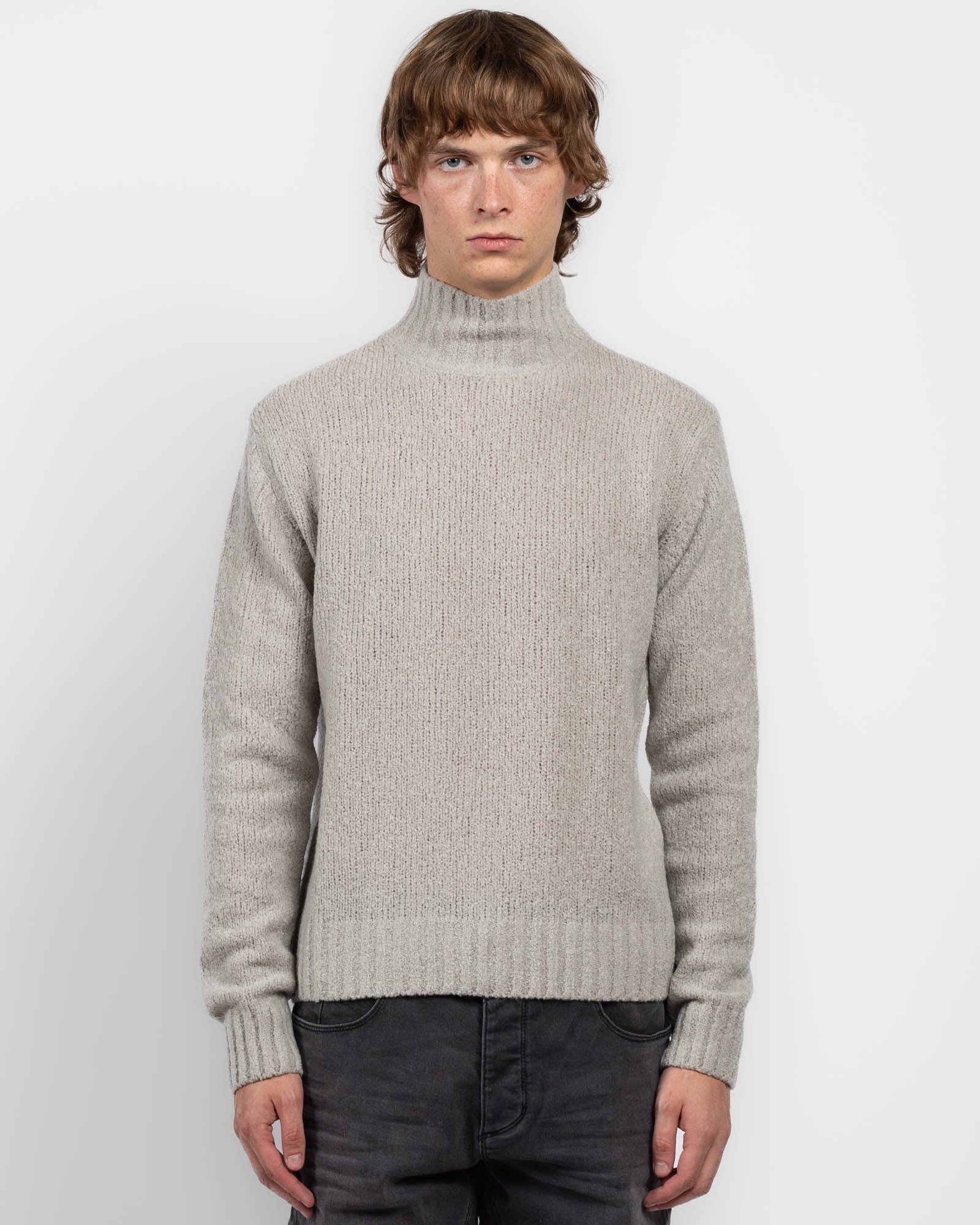 Grainy Mock Sweater