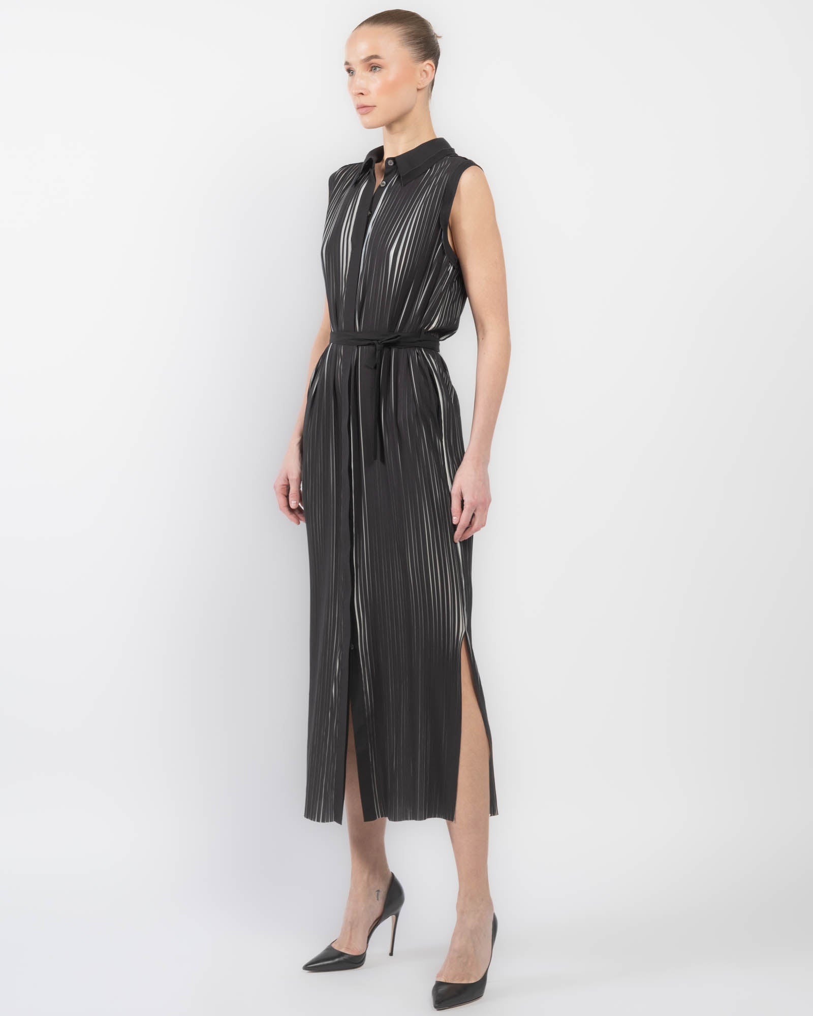 Bicolor Printed Dress