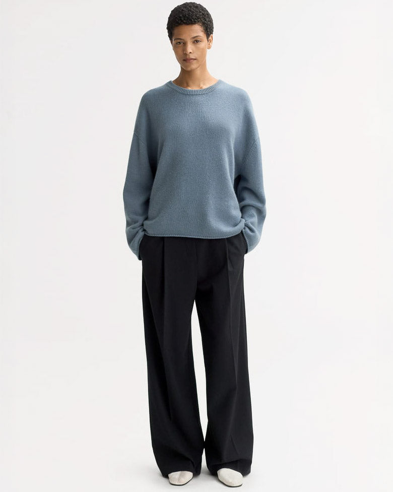 トップス SOFT GOAT Boyfriend Crewneck Knit Boyfriend crewneck - Crewnecks - Greige | Soft Goat