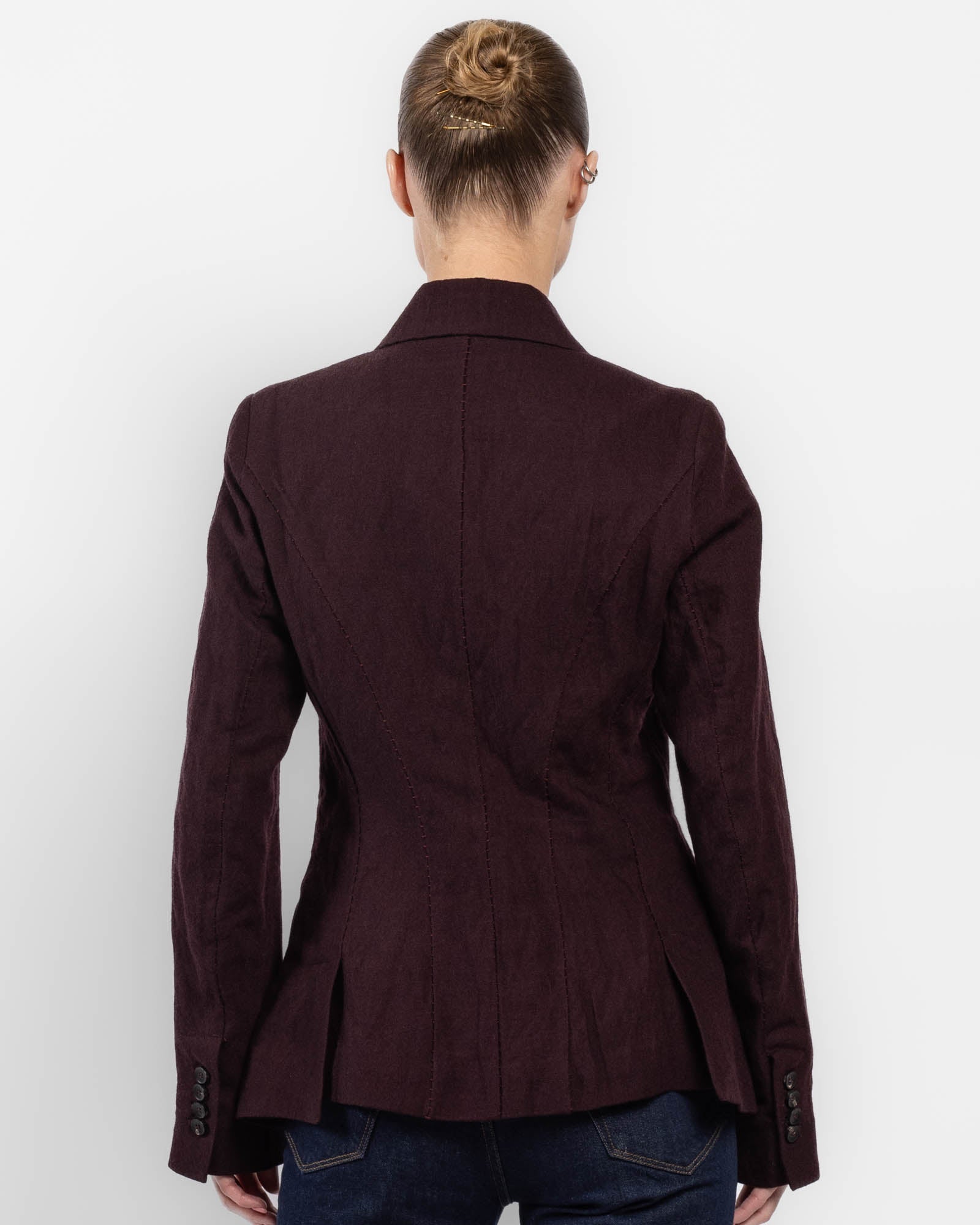 Crumpled Double-Breasted Jacket