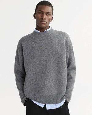 Double Faced Crew Neck Sweater