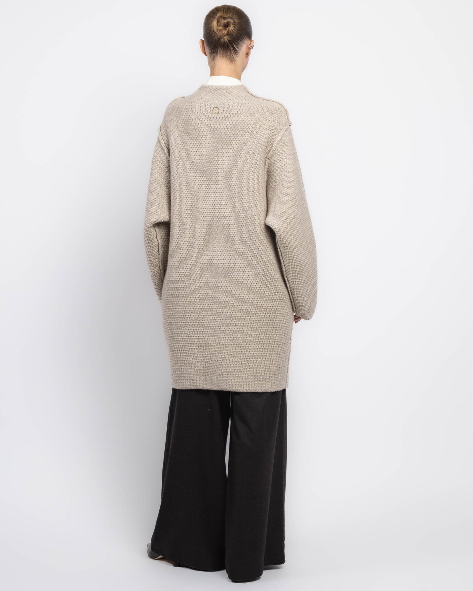 Knit Long Wrap Coat