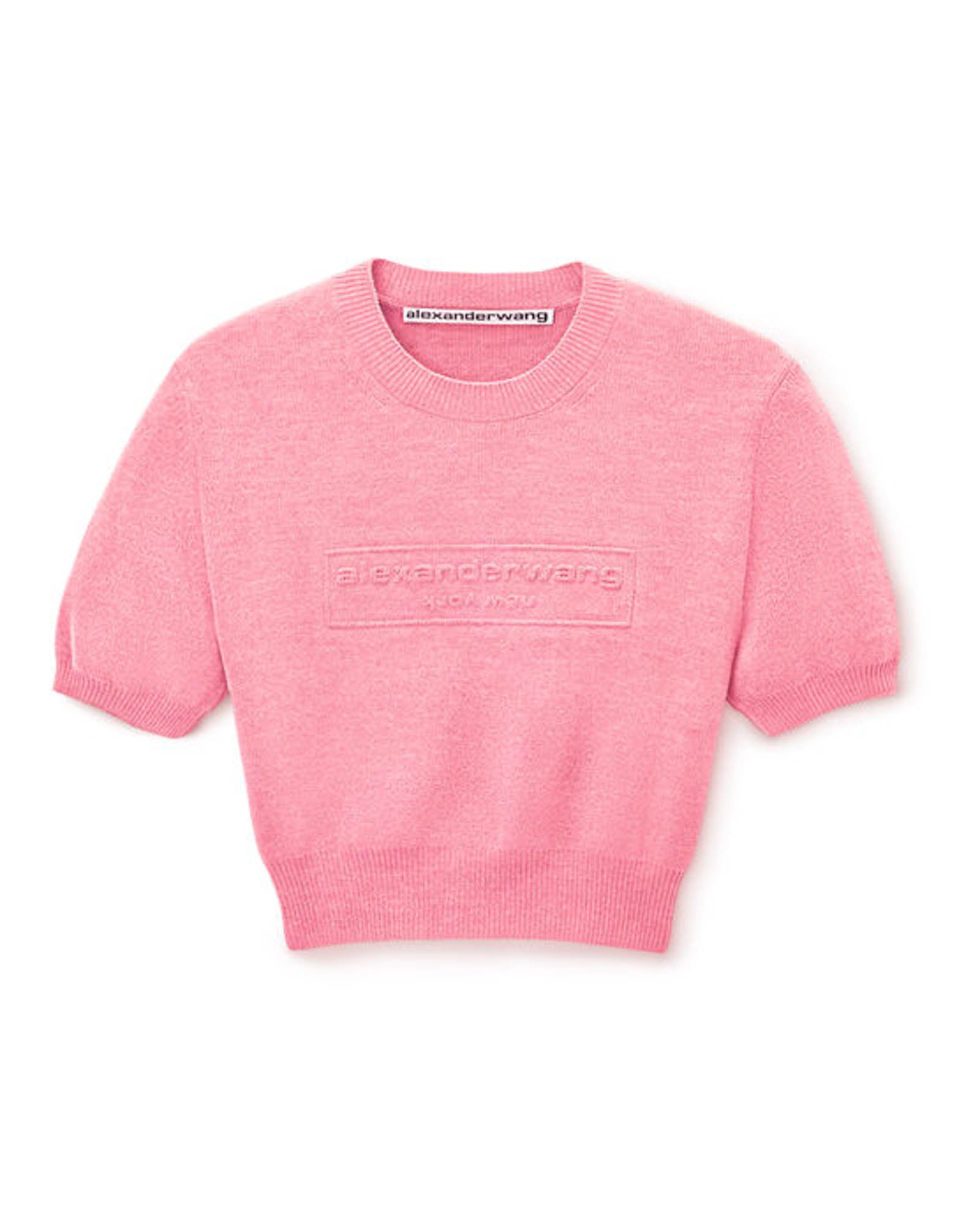 ALEXANDER WANG Long Sleeve Cropped Polo Cardigan