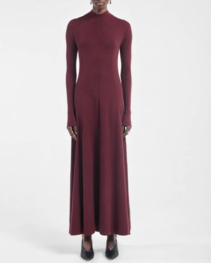 Robe à godets côtelés