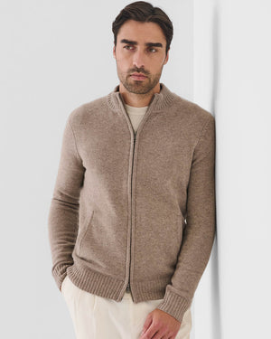 7 Gauge Wool Zip Cardigan
