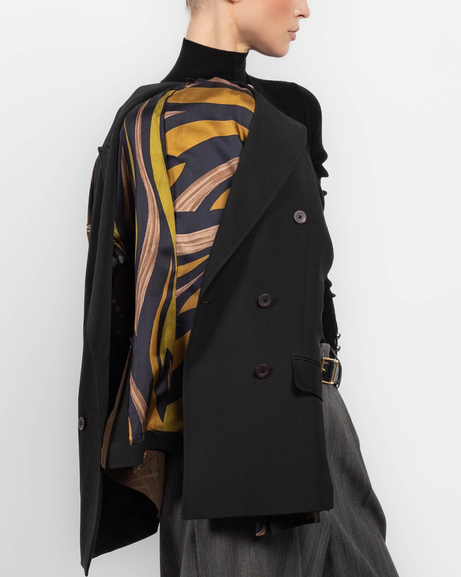 Veste kimono traditionnelle à double boutonnage