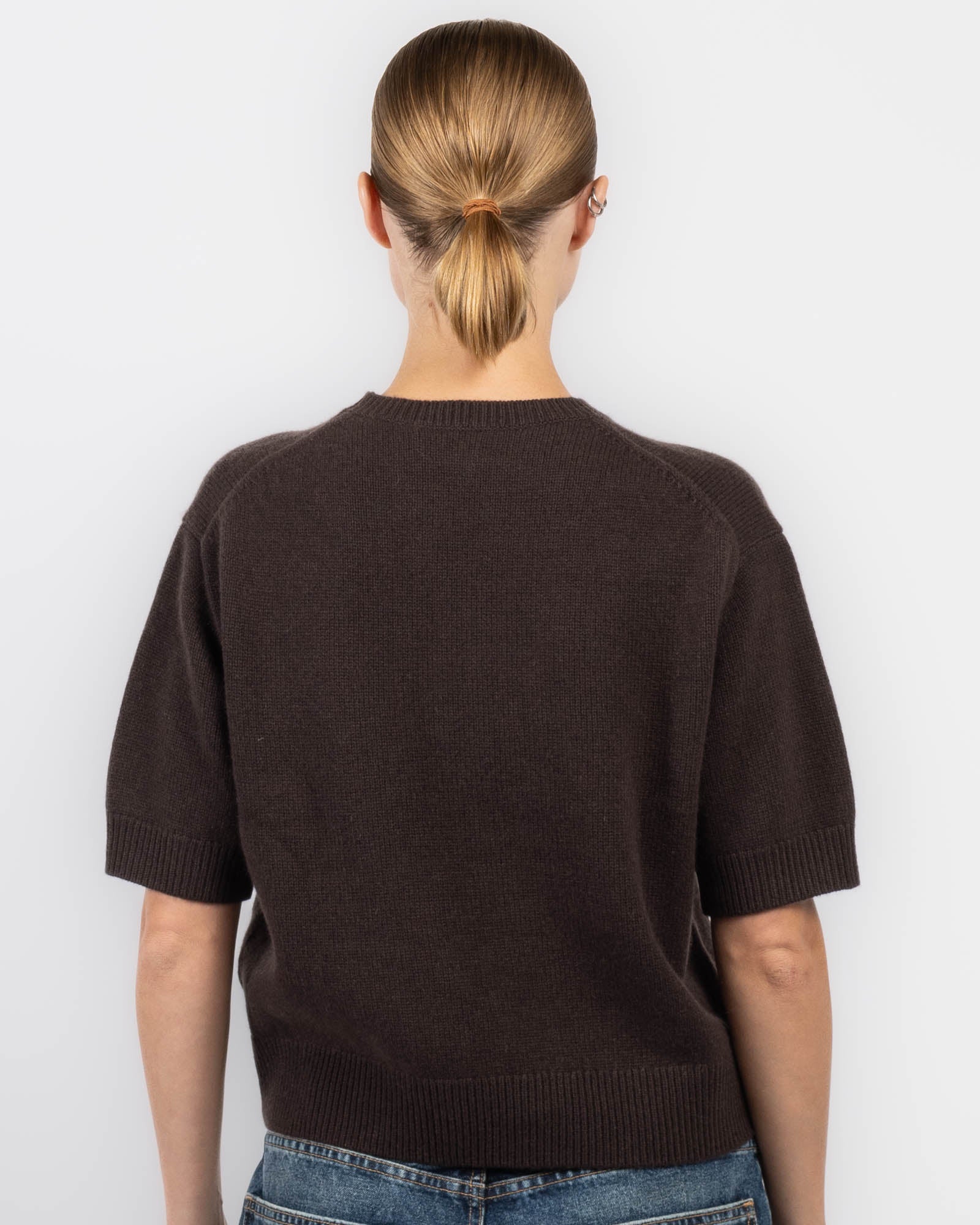T-shirt court en cachemire