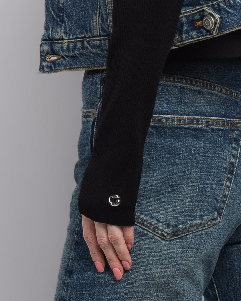 Veste en jean côtelée hybride
