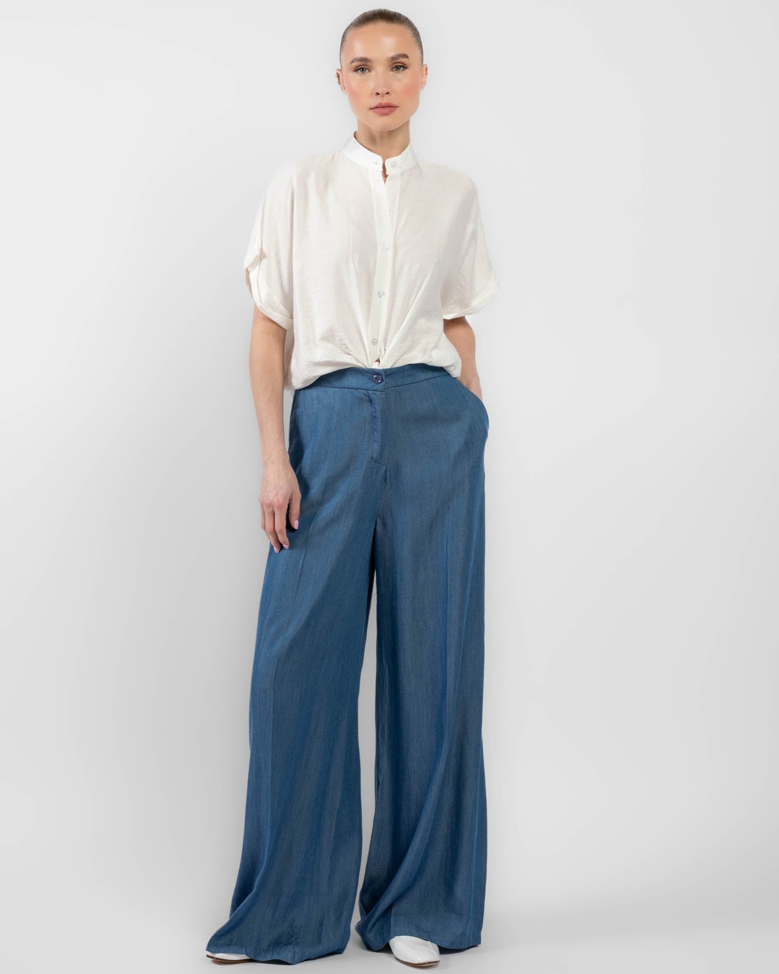 Pantalon à jambes larges