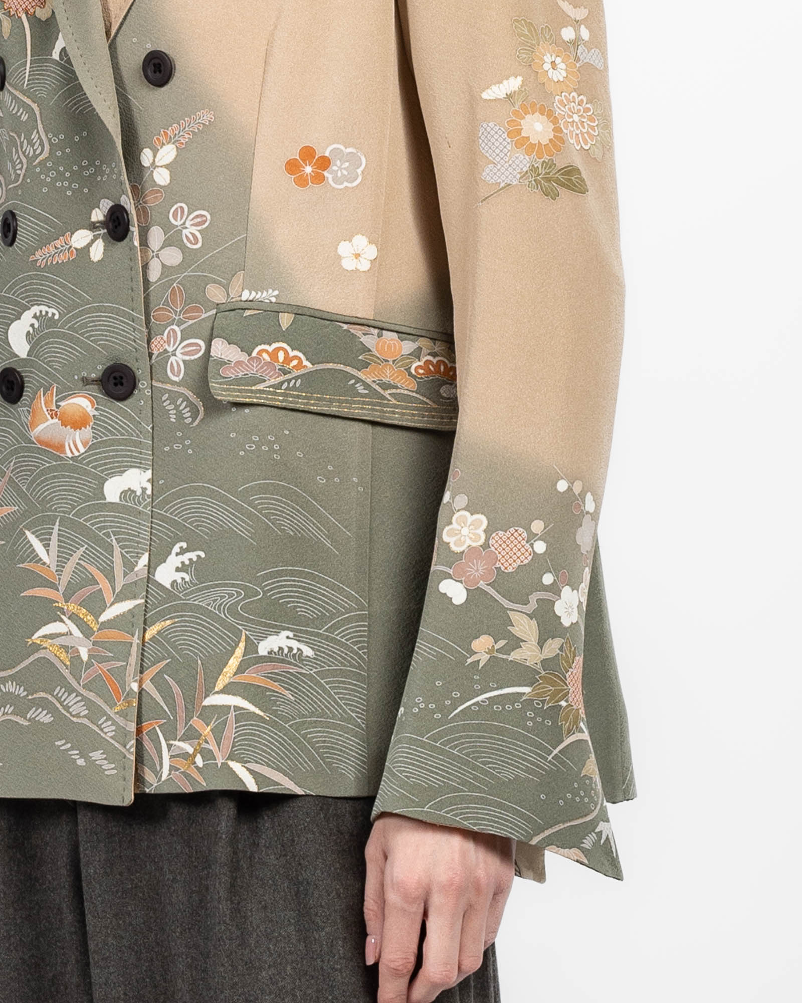 Double-Breasted Kimono Jacket