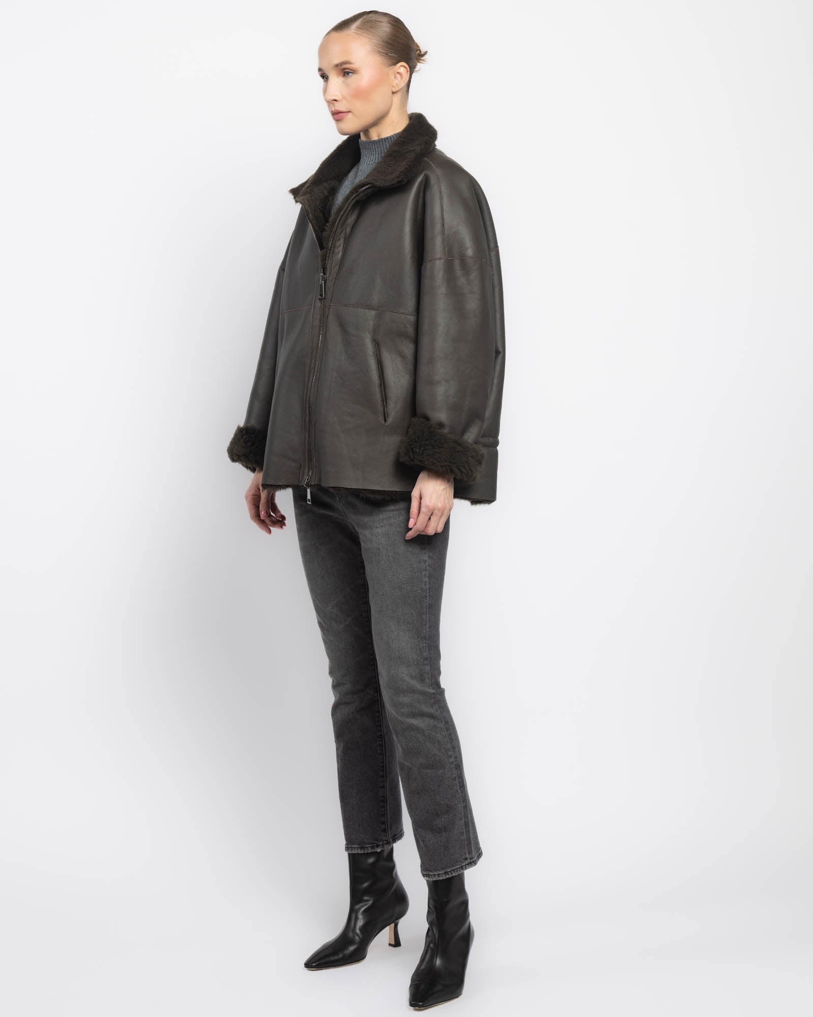 GIORGIO BRATO Giorgio Brato X Jade Reversible Shearling Jacket