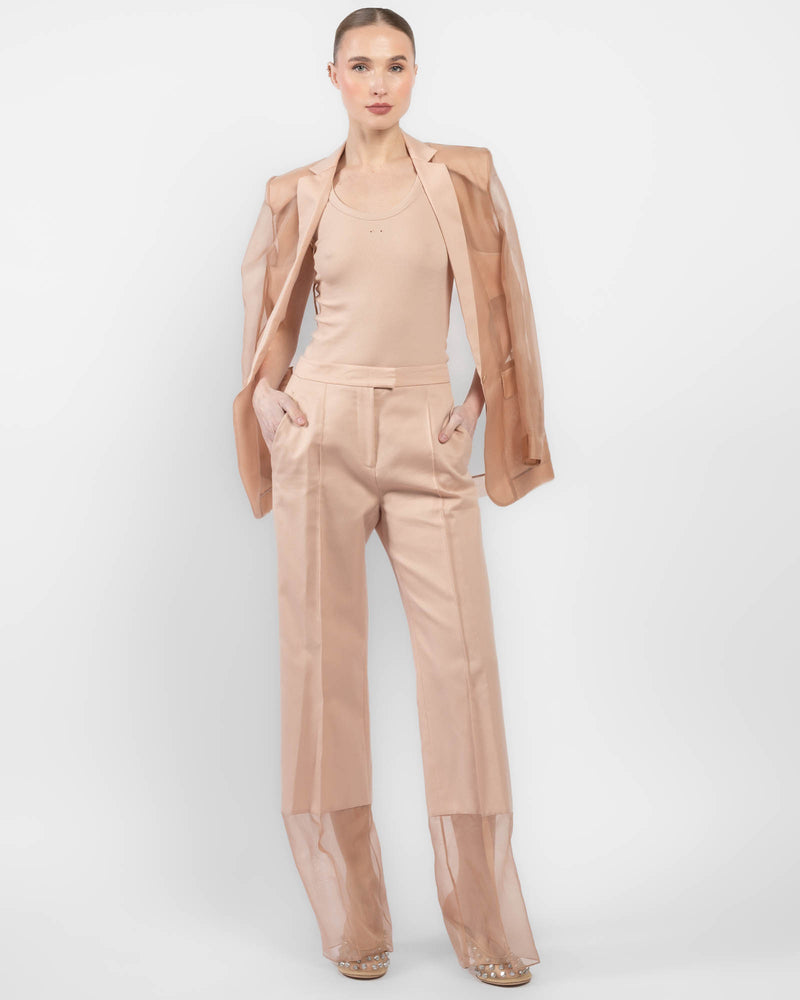 Sheer Hem Pants