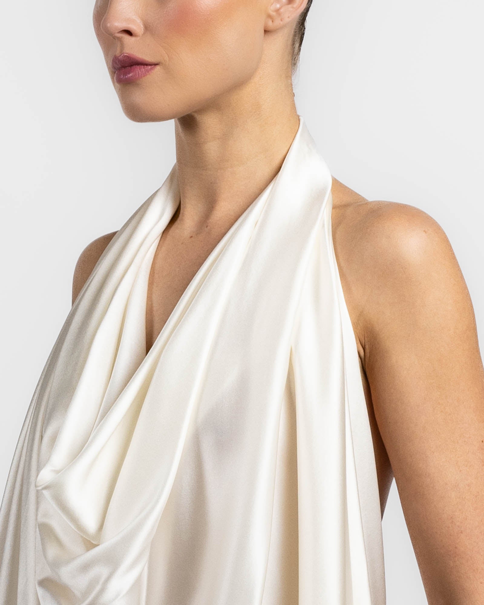 Satin Halter Blouse